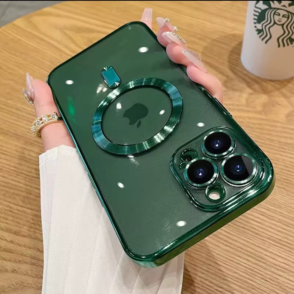 IPHONE 16 PRO MAX 
Apple Green iPhone Case with Ring Stand